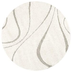 nuLOOM Carolyn Cozy Soft & Plush Shag Area Rug, 5 ft 3 in, Cream