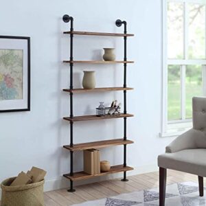 4D Concepts Anacortes SHELFS, Black Pipe/Brown Shelves