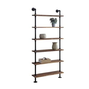 4D Concepts Anacortes SHELFS, Black Pipe/Brown Shelves