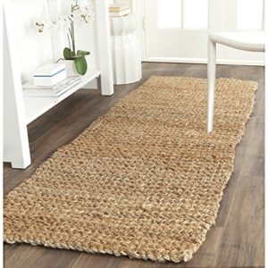 safavieh natural fiber collection 2’3″ x 7′ natural nf732a handmade farmhouse premium jute runner rug