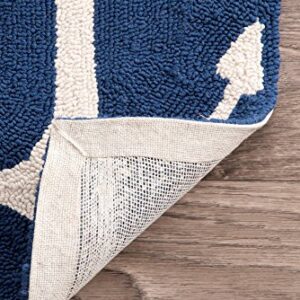 nuLOOM Despina Hand Hooked Indoor/Outdoor Area Rug, 4' x 6', Navy