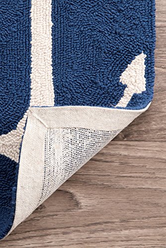 nuLOOM Despina Hand Hooked Indoor/Outdoor Area Rug, 4' x 6', Navy