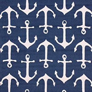 nuLOOM Despina Hand Hooked Indoor/Outdoor Area Rug, 4' x 6', Navy