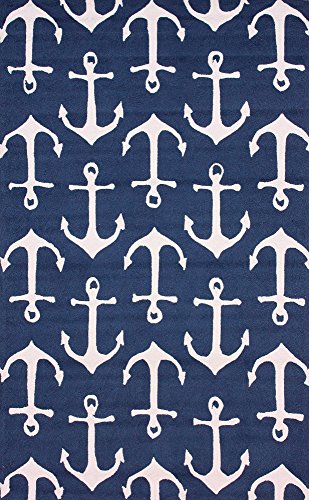 nuLOOM Despina Hand Hooked Indoor/Outdoor Area Rug, 4' x 6', Navy