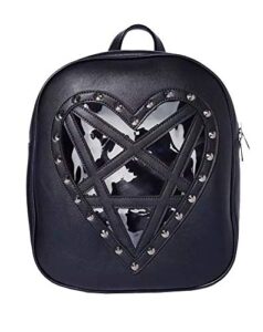 nite closet gothic backpack purse for women studded ita bag star transparent front