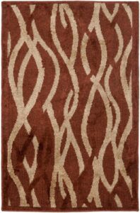 safavieh kasmir collection 4′ x 6′ rust / ivory kas117b area rug