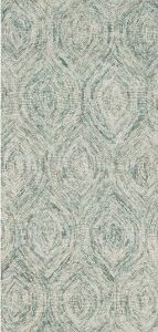 SAFAVIEH Ikat Collection 2'3" x 8' Ivory / Sea Blue IKT631A Handmade Premium Wool Runner Rug