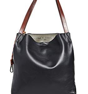 rag & bone Women's Passenger Tote, Black/Olive Night, One Size