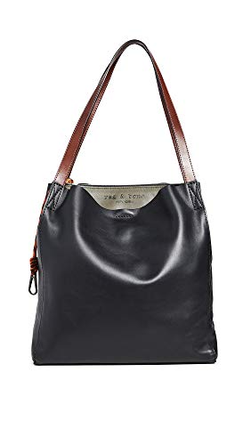 rag & bone Women's Passenger Tote, Black/Olive Night, One Size