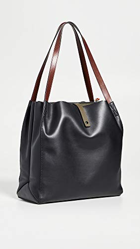 rag & bone Women's Passenger Tote, Black/Olive Night, One Size