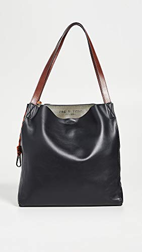 rag & bone Women's Passenger Tote, Black/Olive Night, One Size