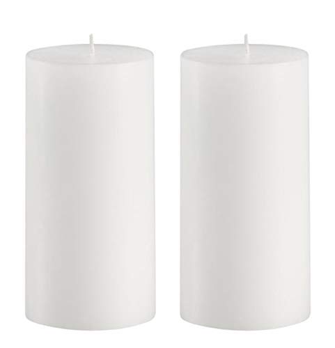 Citronella Pillar Candles Set of 2 - Mosquito Repellent 3x6 Scented Unscented - Burning time 60 Hour - Indoor Outdoor Patio