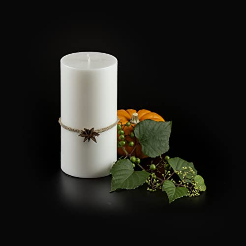 Citronella Pillar Candles Set of 2 - Mosquito Repellent 3x6 Scented Unscented - Burning time 60 Hour - Indoor Outdoor Patio