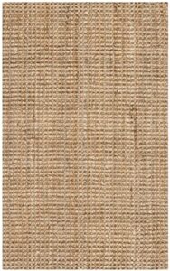 safavieh natural fiber collection 2’3″ x 4′ natural nf730c handmade farmhouse premium jute accent rug