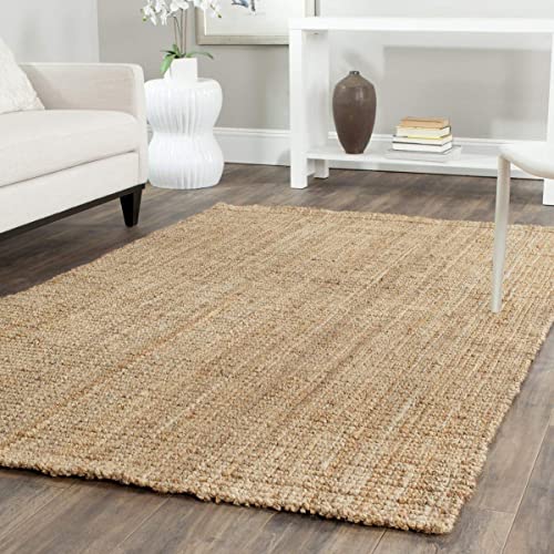 SAFAVIEH Natural Fiber Collection 2'3" x 4' Natural NF730C Handmade Farmhouse Premium Jute Accent Rug