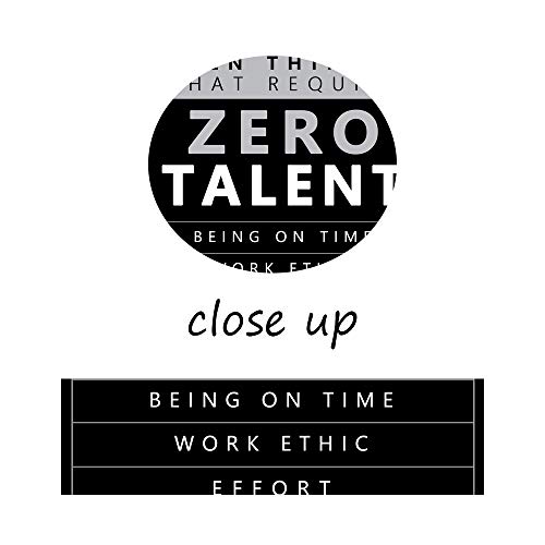 Inspirational Framed Office Canvas Wall Art Motivational Positive Entrepreneur Quotes Ten Things that Require Zero Talent Paintings Artwork Workplace Classroom Wall Decor Ready to Hang-12”Wx18”H