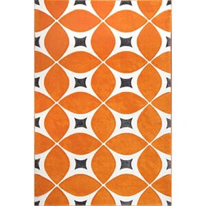 nuLOOM Gabriela Contemporary Accent Rug, 2' x 3', Deep Orange