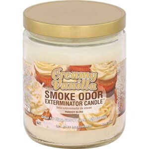 Odor Exterminator Candle Creamy Vanilla 13once by Smokers Candle