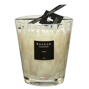 baobab pearls white candle, candle wax, 16 x 10 x 16 cm, model number: max16pw