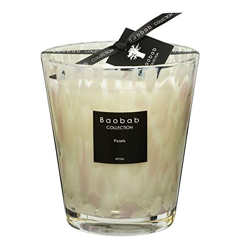 Baobab Pearls White Candle, Candle Wax, 16 x 10 x 16 cm, Model Number: MAX16PW