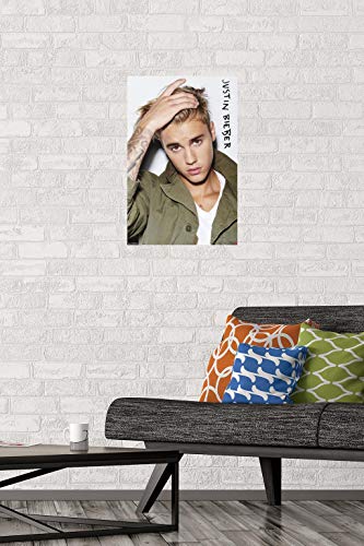 Trends International Justin Bieber-Eyes Wall Poster, 14.725" x 22.375", Premium Unframed Version