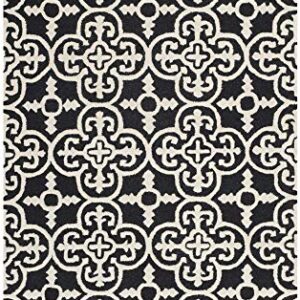 SAFAVIEH Cambridge Collection 5' x 8' Black/Ivory CAM133E Handmade Moroccan Premium Wool Area Rug