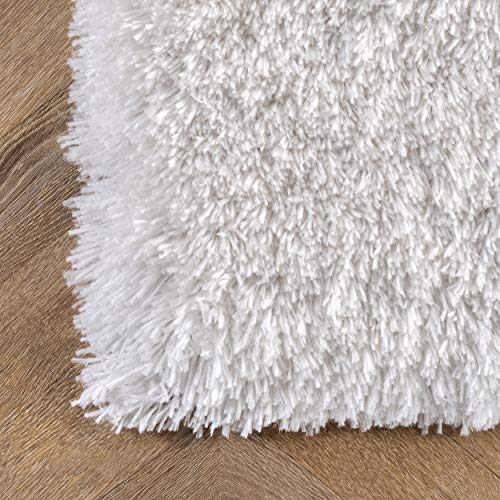 nuLOOM Kristan Hand Tufted Shag Area Rug, 4' x 6', Ivory