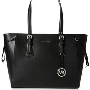 Michael Kors Canvas and Beach Tote Bag, Black (Black)