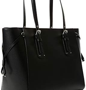 Michael Kors Canvas and Beach Tote Bag, Black (Black)