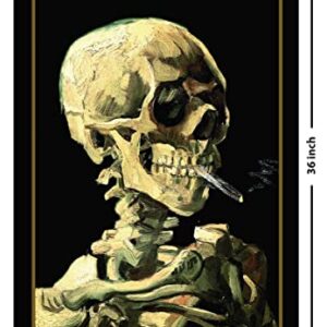 Skull with Cigarette - 1885 by Vincent Van Gogh - Art Poster 24in x 36in