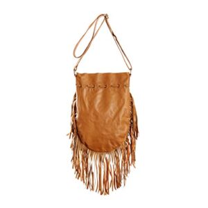 Beige Boho Bag | Real Leather | Fringe Purse | Bohemian Bags | Hobo Tote Handbag