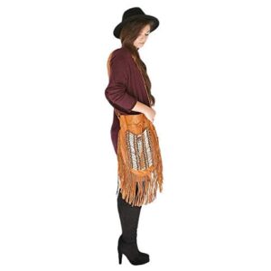 Beige Boho Bag | Real Leather | Fringe Purse | Bohemian Bags | Hobo Tote Handbag