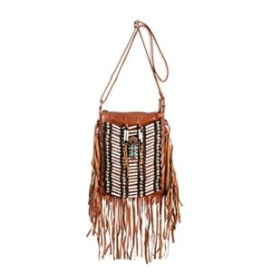 brown boho bag| real leather | fringe purse | bohemian bags | hobo tote handbag