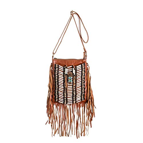 Brown Boho Bag| Real Leather | Fringe Purse | Bohemian Bags | Hobo Tote Handbag