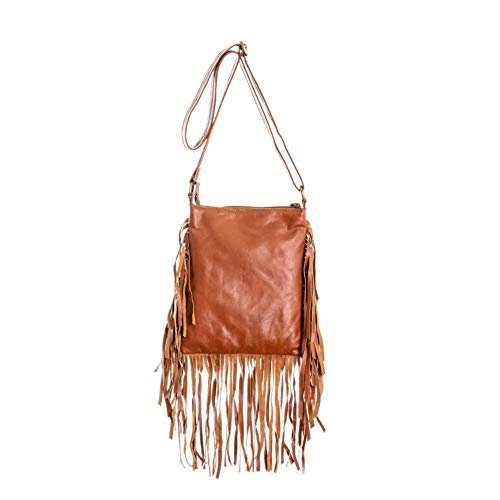 Brown Boho Bag| Real Leather | Fringe Purse | Bohemian Bags | Hobo Tote Handbag