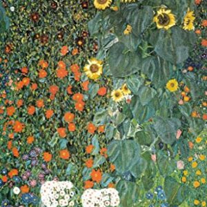 Gustav Klimt Farm Garden with Sunflowers Art Nouveau Prints and Posters Gustav Klimt Canvas Wall Art Fine Art Wall Decor Nature Landscape Abstract Painting Cool Wall Decor Art Print Poster 24x36