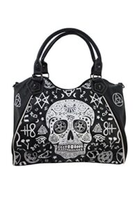 lost queen gothic rockabilly skull pentagram shoulder bag – purse
