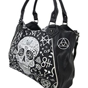 LOst Queen Gothic Rockabilly Skull Pentagram Shoulder Bag - Purse