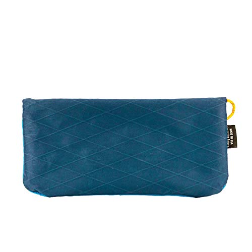 Flowfold Creator 100% Recycled Material Zipper Wallets for Women - Wallet with Phone Pouch & Wristlet Pouch Wallets Made in USA (Navy/Bahama/Orange, Recycled Material)