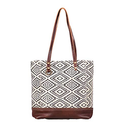 Myra Bags Solemn Canvas, leather & Rug Tote Bag S-1885