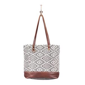 Myra Bags Solemn Canvas, leather & Rug Tote Bag S-1885