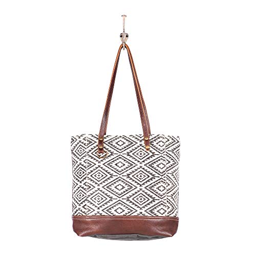 Myra Bags Solemn Canvas, leather & Rug Tote Bag S-1885