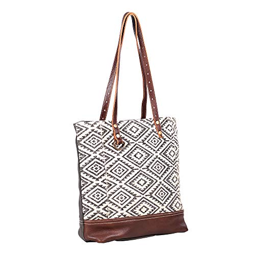 Myra Bags Solemn Canvas, leather & Rug Tote Bag S-1885