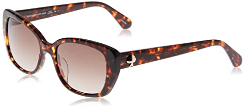 Kate Spade New York Women's Kenzie/G/S Rectangle Sunglasses, Dark Havana/Brown Gradient, One Size