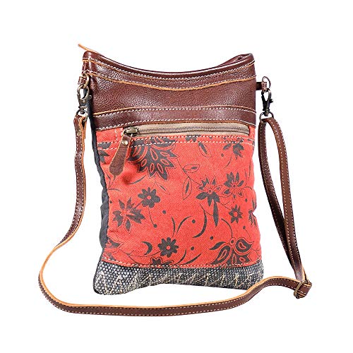 Myra Bags Bloom Canvas, leather & Rug Crossbody Bag S-1908