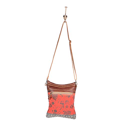 Myra Bags Bloom Canvas, leather & Rug Crossbody Bag S-1908