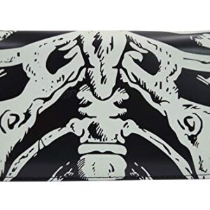 Lost Queen Gothic Skeleton Ribcage Glow in the Dark Zip Around Wallet