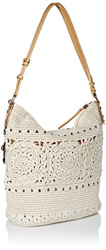 The Sak unisex adult Women's Sequoia Crochet Hobo Handbag, Natural Medallion, One Size US