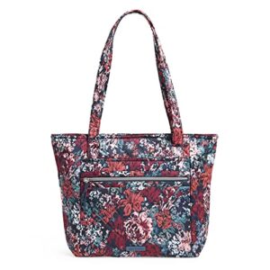 vera bradley women’s performance twill small vera tote bag, cabbage rose cabernet, one size