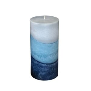 Wicks N More Indigo Mist Handmade Pillar Candles (3x6)